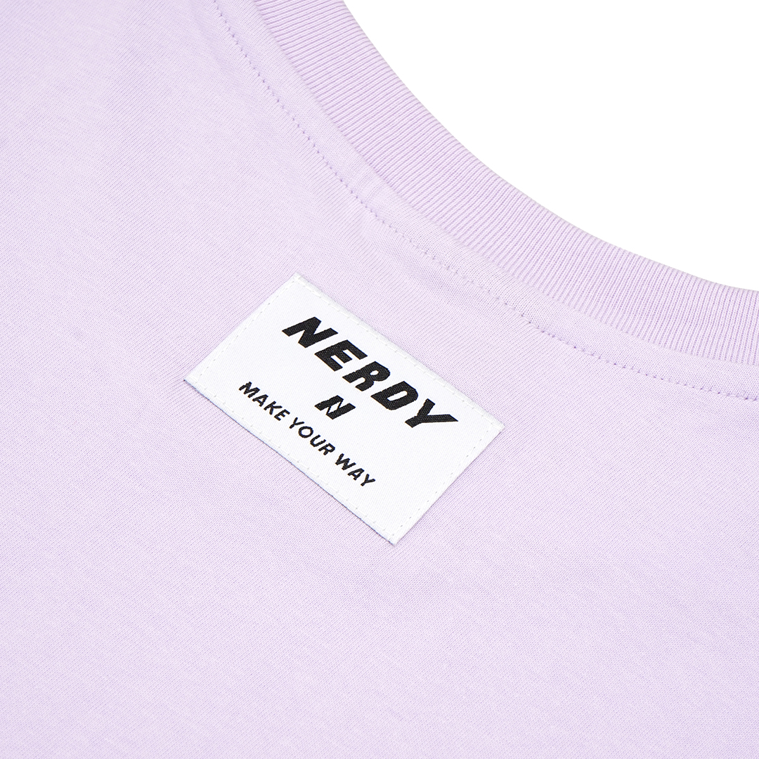 Nerdy Sporty Shoulder Stripes Retro Logo T-Shirt