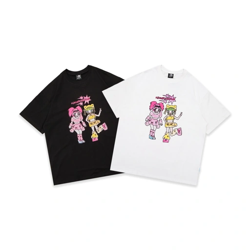 Image of Nice Ghost Club x Soulpusssy Cat Ghost Soul Girl Rabbit&Bear Big T-Shirt