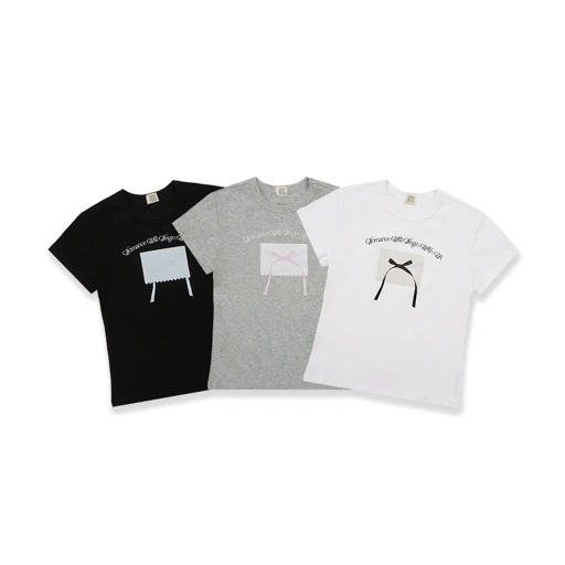 Image of Letter From Moon Ribbon Letter Slim T-Shirts