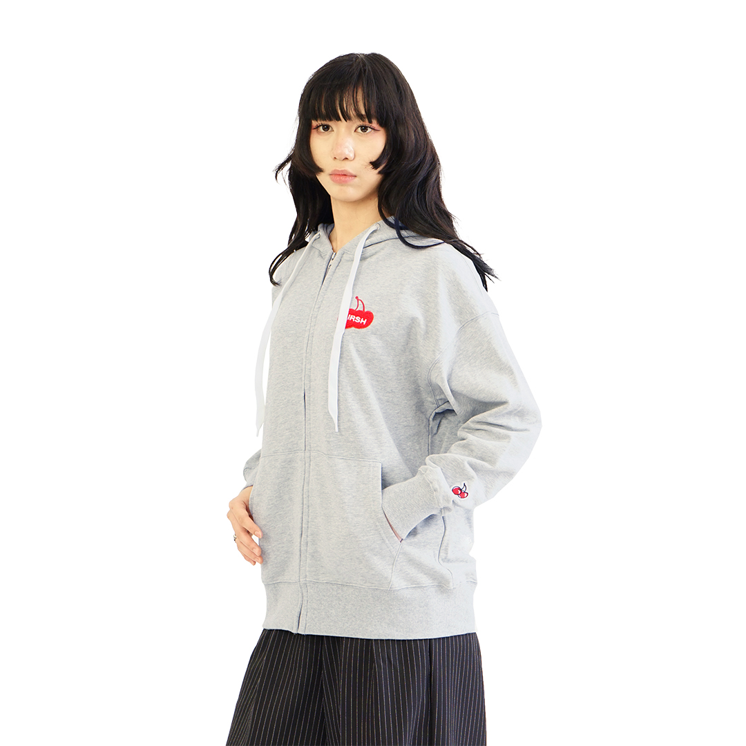 Kirsh Logo Cherry Zip-Up Hoodie