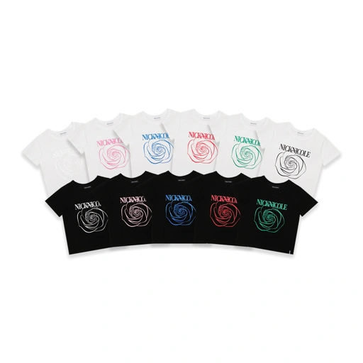 Image of Nick Nicole Rose Signature Crop T-Shirt