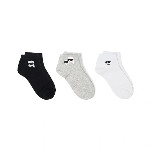 Image of Karl Lagerfeld Ikon Short Socks 3-Pack