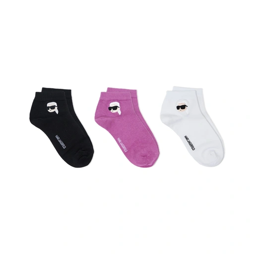 Image of Karl Lagerfeld Ikon Low Cut Socks 3-Pack
