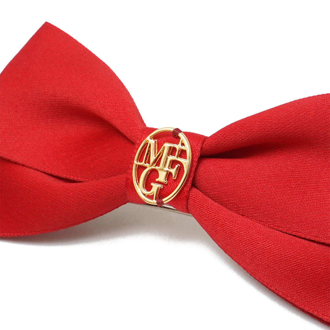 Marithe Francois Girbaud Round Logo Ribbon Hair Clip