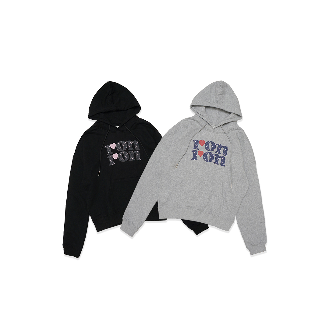 RonRon Dot Logo Crop Hoodie