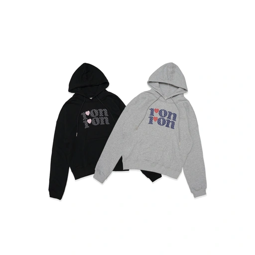 RonRon Dot Logo Crop Hoodie