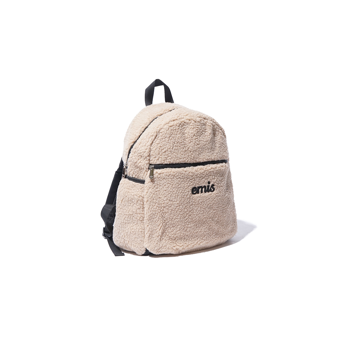 Emis Shearling Logo Backpack