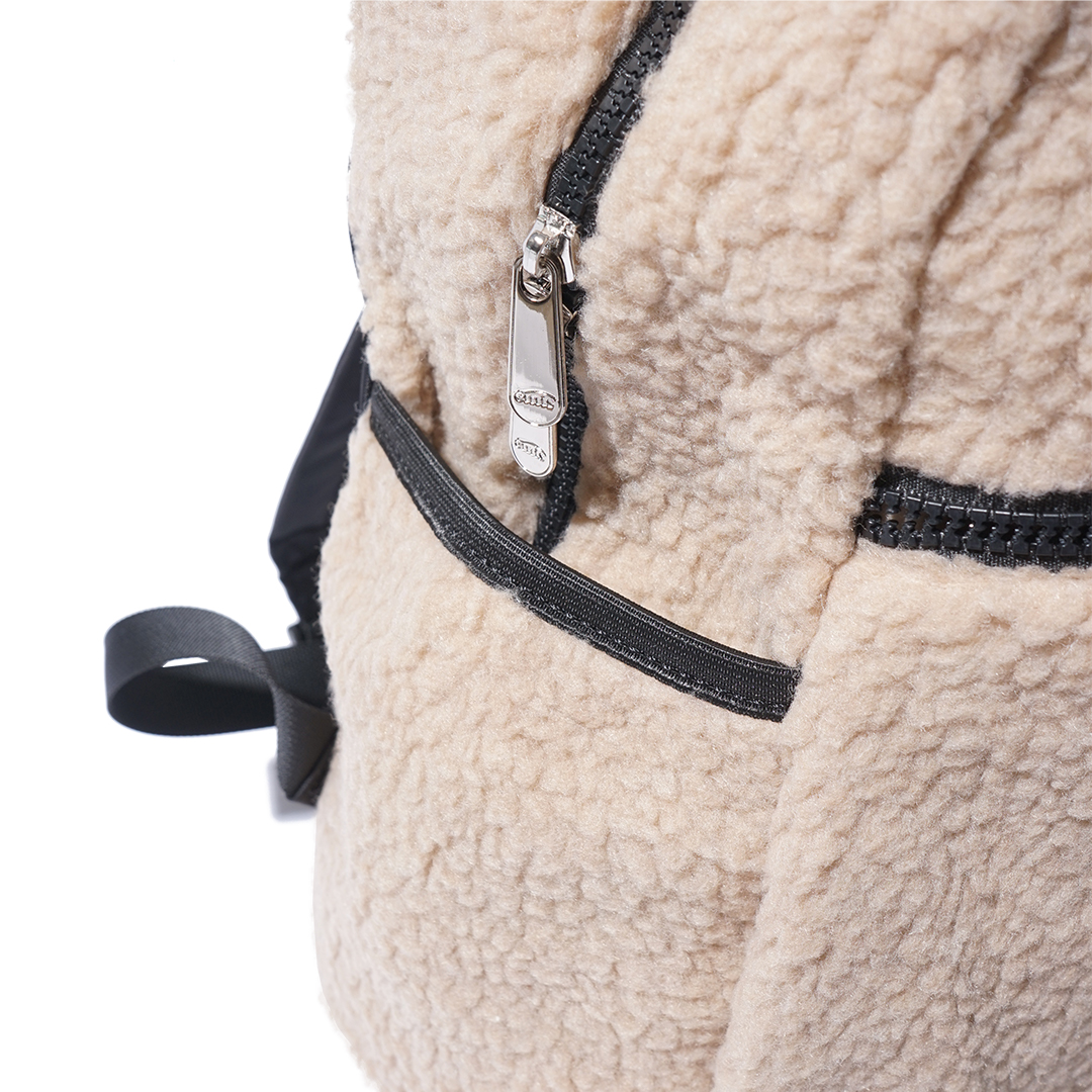 Emis Shearling Logo Backpack