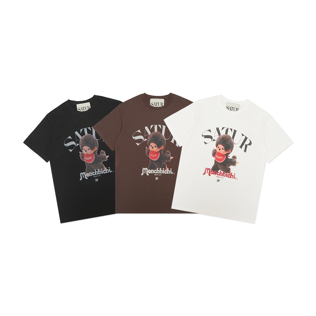 SATUR X Monchhichi Arch Logo T-Shirt