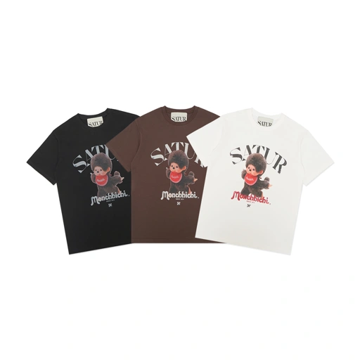 SATUR X Monchhichi Arch Logo T-Shirt
