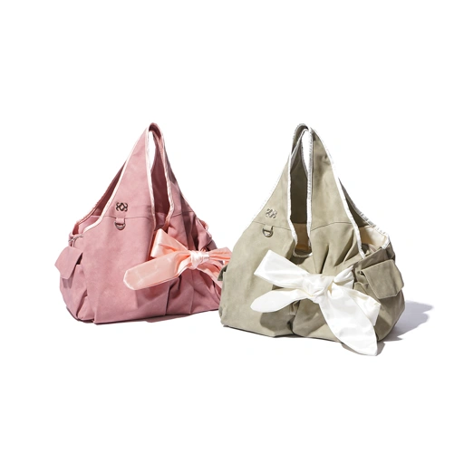 Siweol 107 Medium Nubuck Bow Shoulder Bag