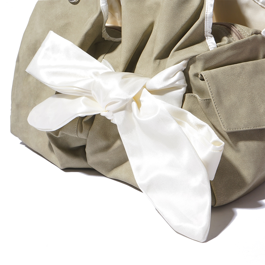 Siweol 107 Medium Nubuck Bow Shoulder Bag