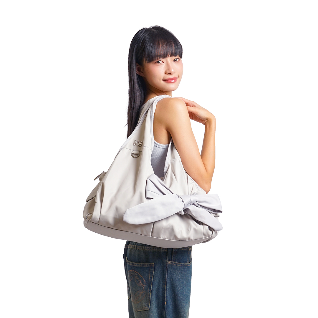 Siweol 107 Medium Nylon Bow Shoulder Bag
