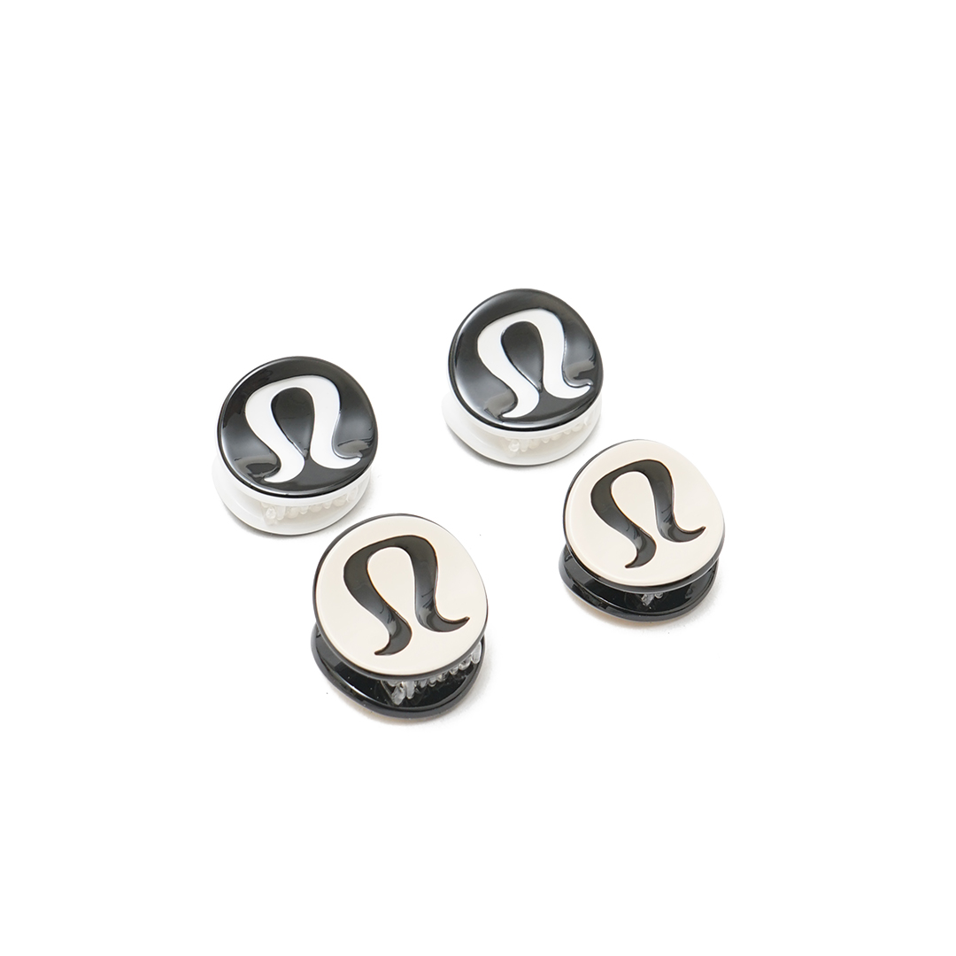 Lululemon Monochrome Small Claw Hair Clips 4-Pack
