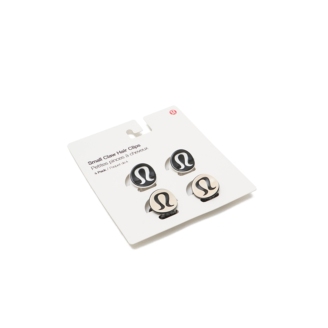 Lululemon Monochrome Small Claw Hair Clips 4-Pack