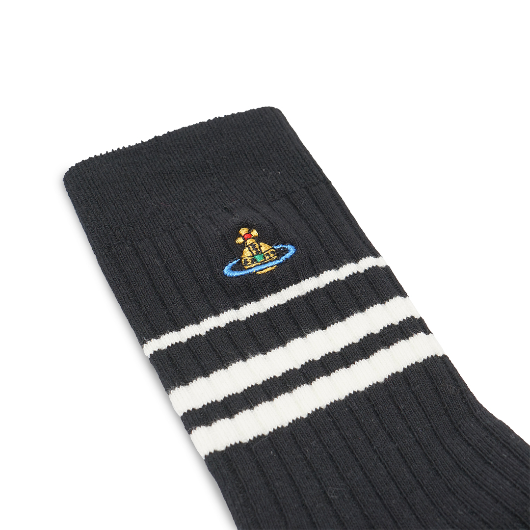 Vivienne Westwood Monochrome Stripes Mid Socks