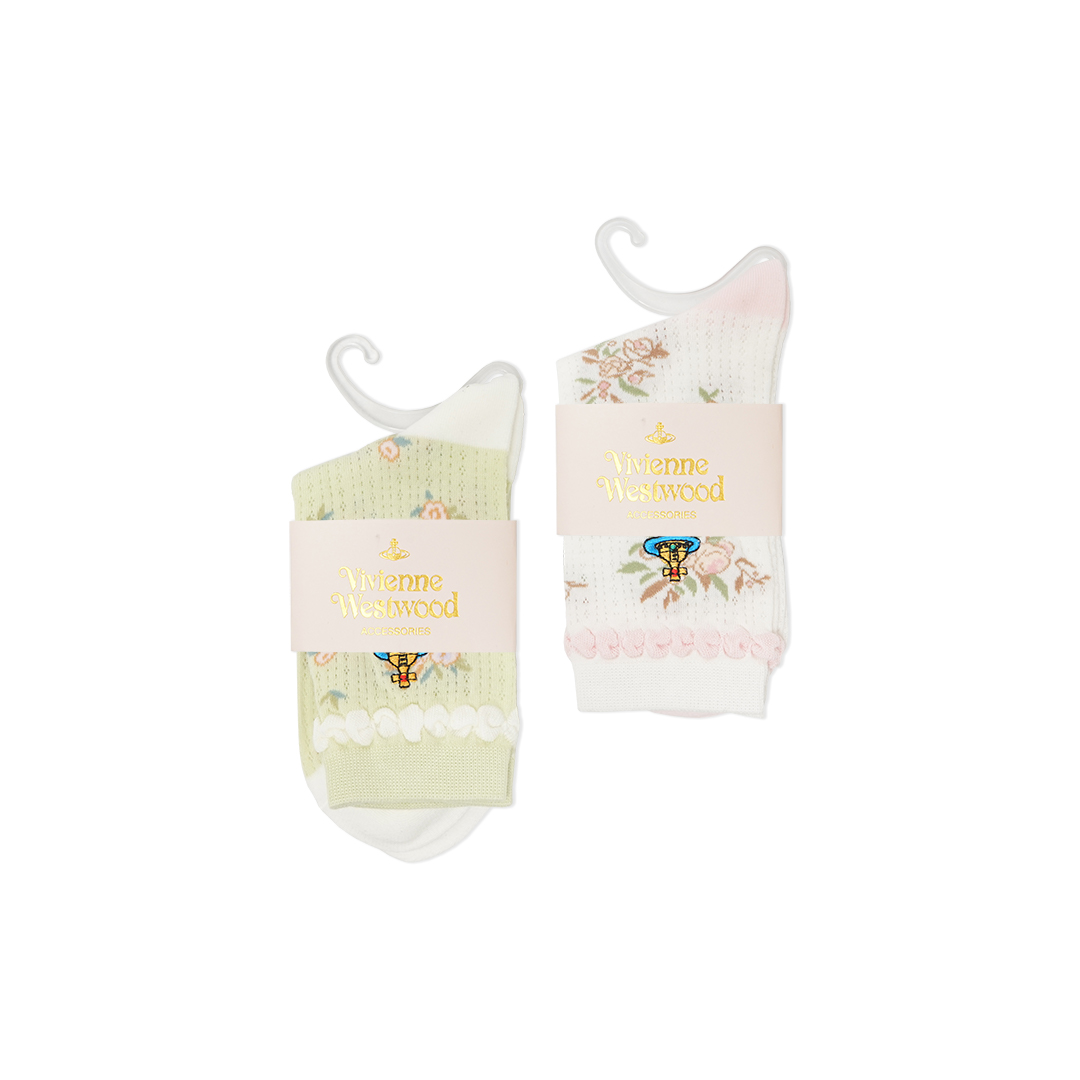 Vivienne Westwood Floral Ruffles Quarter Socks