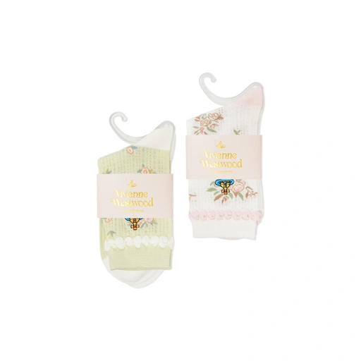 Vivienne Westwood Floral Ruffles Quarter Socks