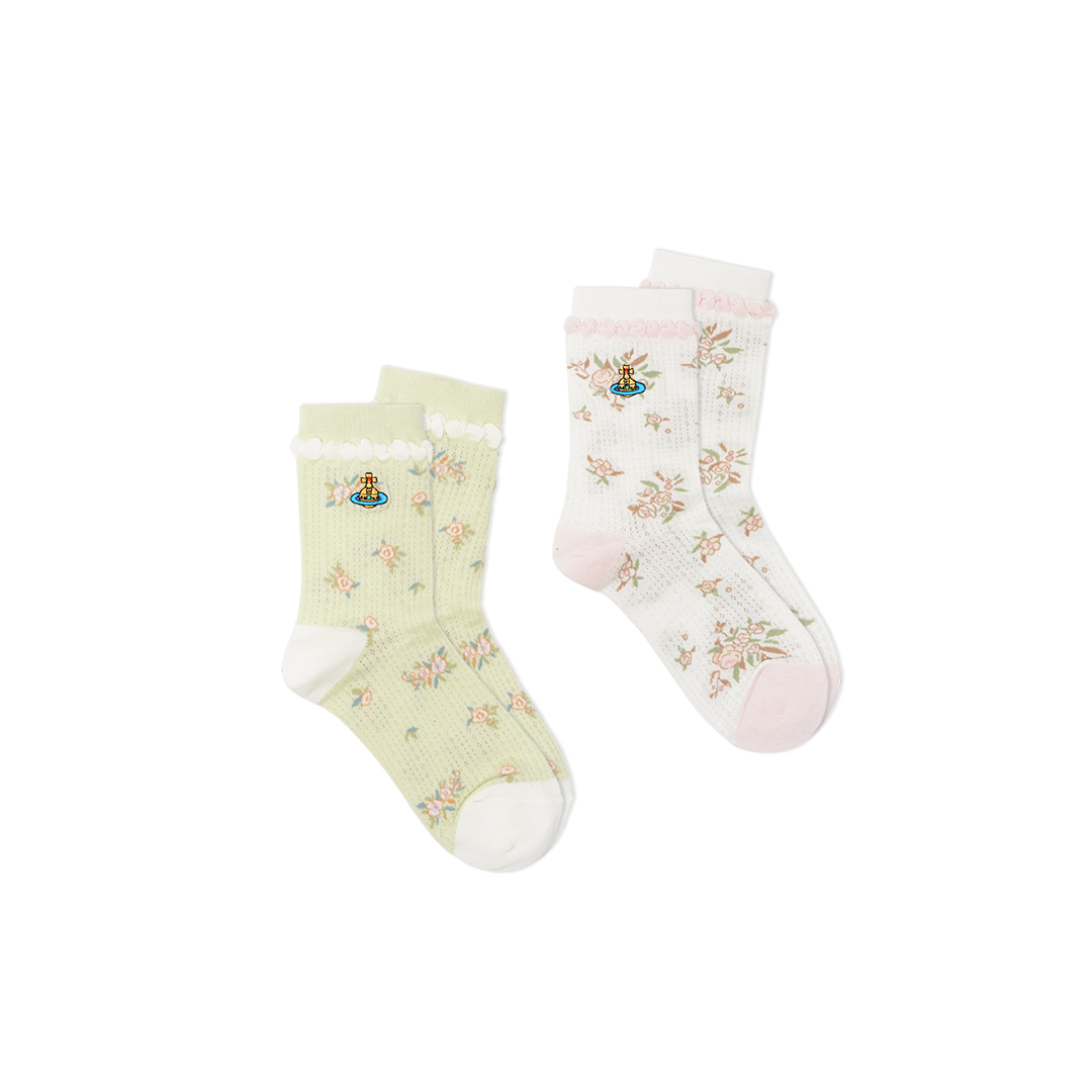 Vivienne Westwood Floral Ruffles Quarter Socks