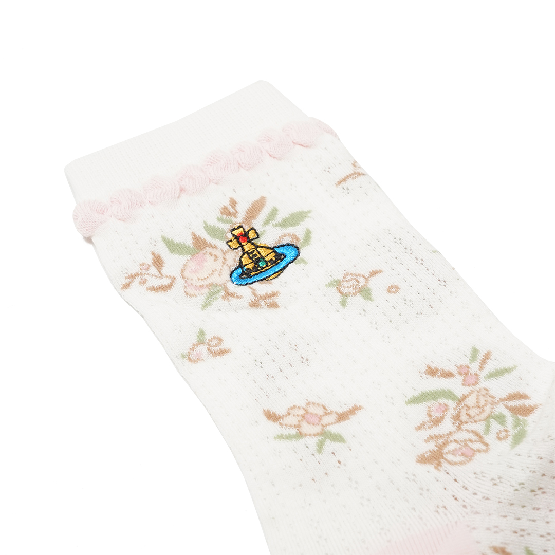 Vivienne Westwood Floral Ruffles Quarter Socks