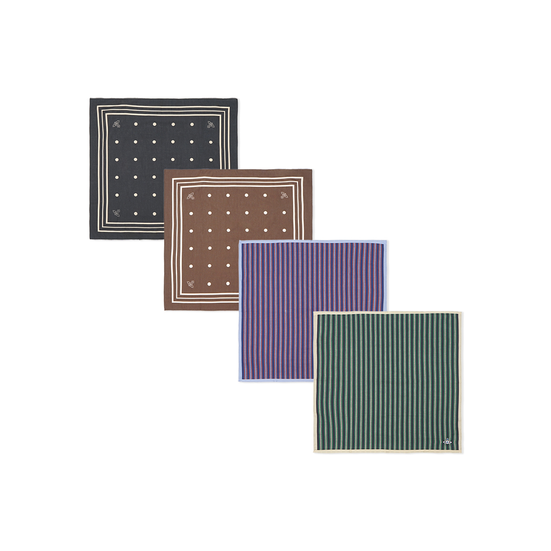 Vivienne Westwood Line and Dots Pattern Handkerchief