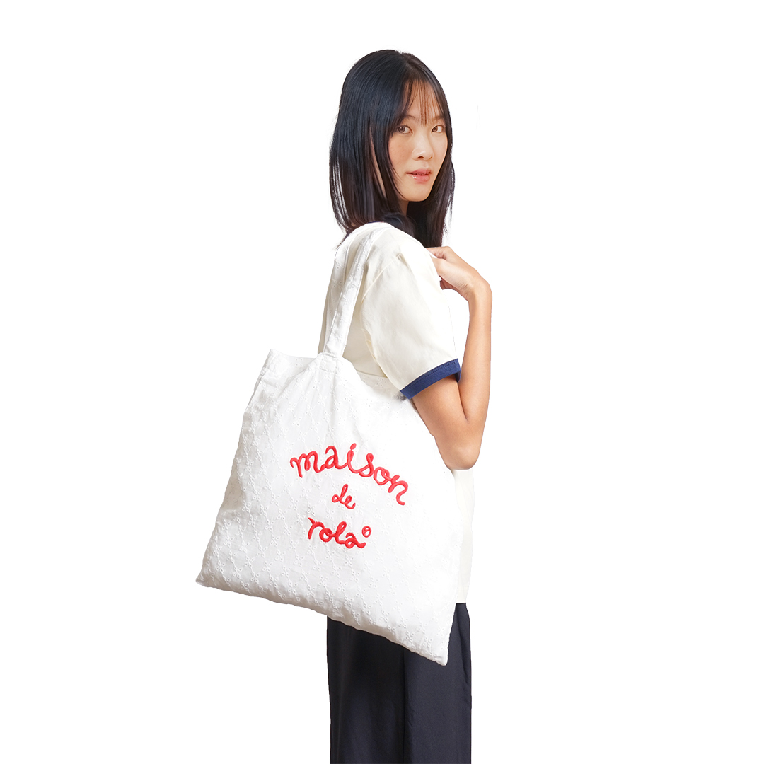Rolarola Maison De Rola Embroidery Tote Bag