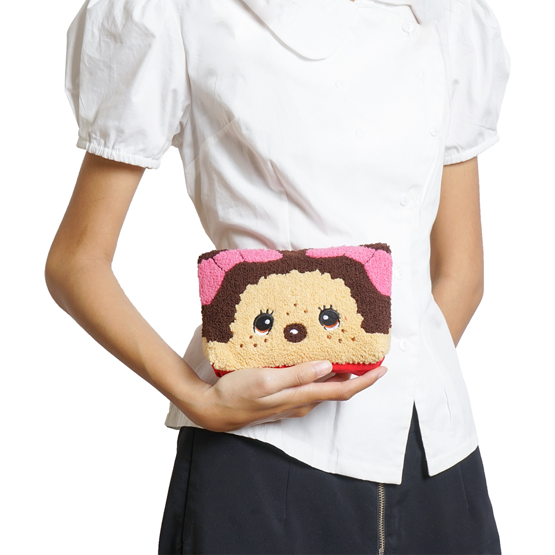 Monchhichi Chenille Embroidery Pouch