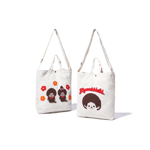 Monchhichi Chenille Embroidery Tote Bag