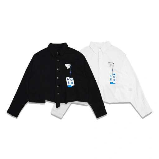 Image of Ader Error Tail Label Crop Long Sleeve Shirt