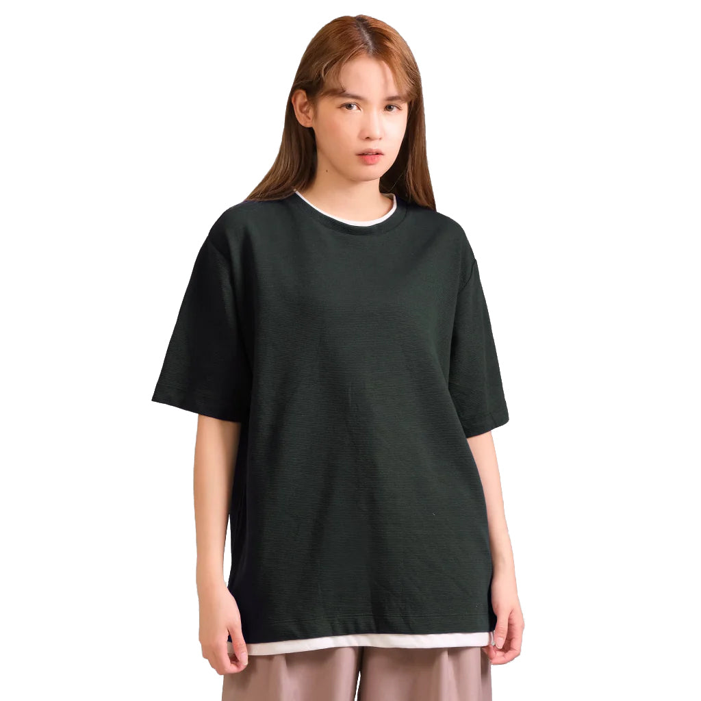 Beams Faux Layer Neck T-Shirt