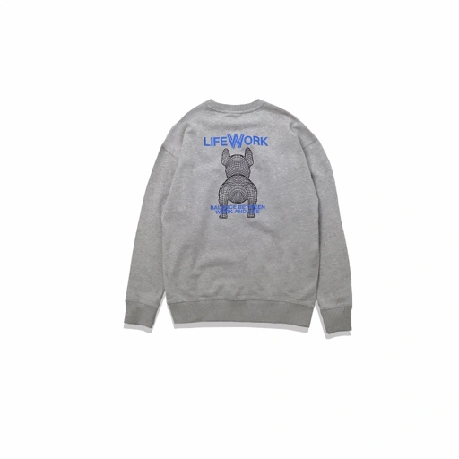Image of LifeWork Label Character Sweatshirt Melange Grey