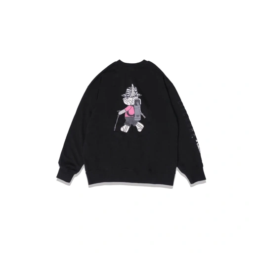 Image of LifeWork X Camping Character Cotton Sweatshirt Black