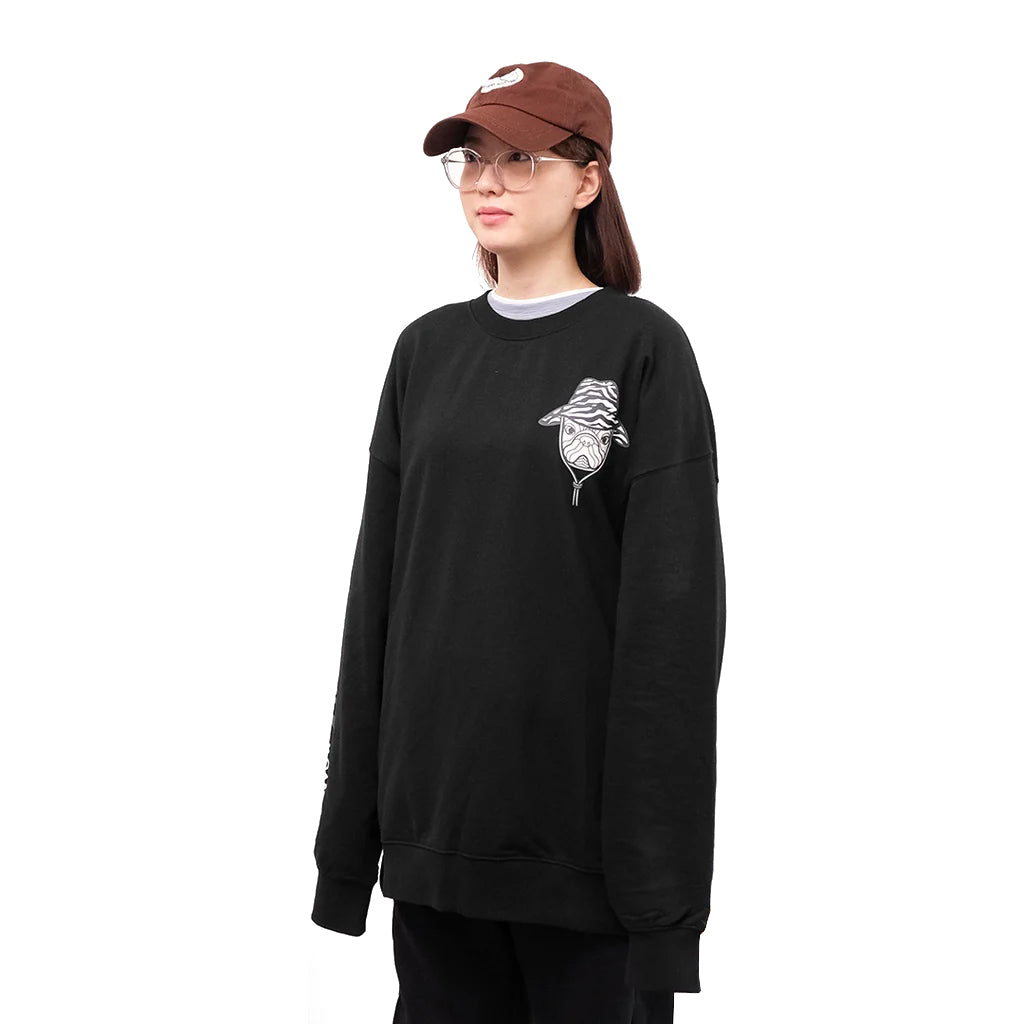 LifeWork X Camping Character Cotton Sweatshirt Black