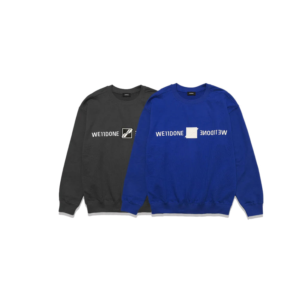 We11done Patched Mirror Logo Sweatshirt