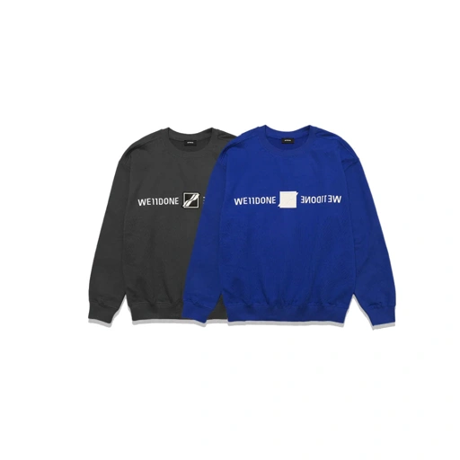 Image of We11done Patched Mirror Logo Sweatshirt