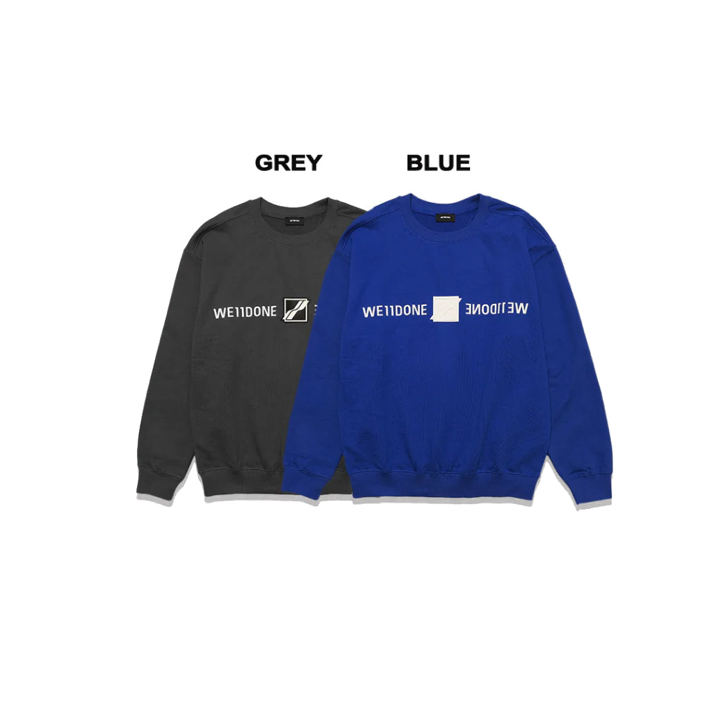 We11done Patched Mirror Logo Sweatshirt