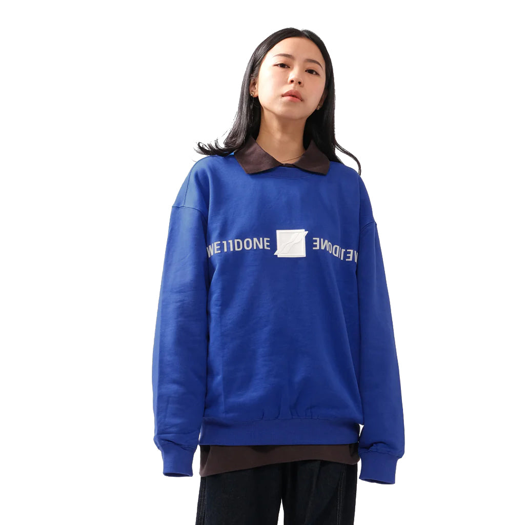 We11done Patched Mirror Logo Sweatshirt