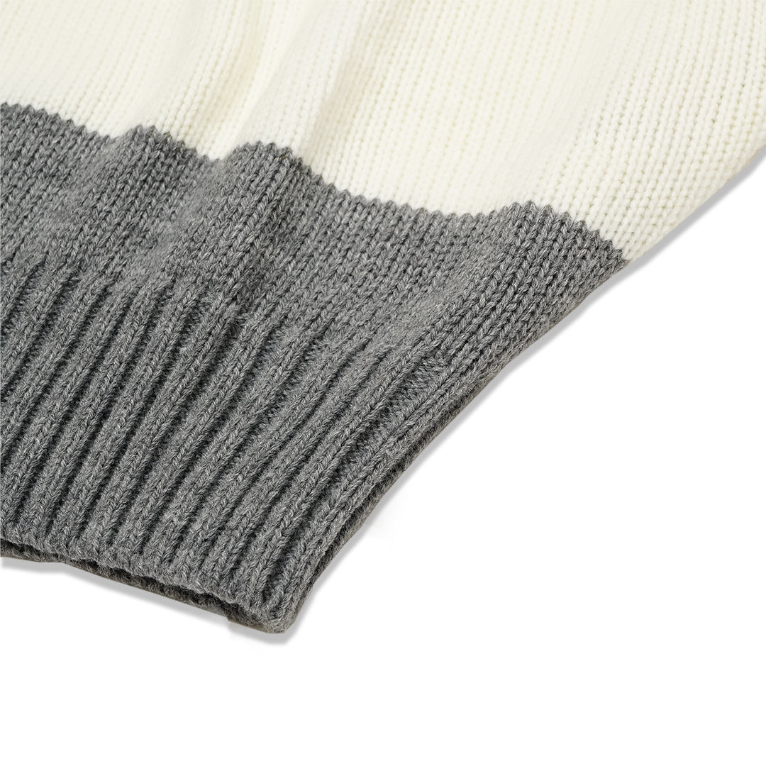 AMI Turtle Neck Stripes Knitted Sweater