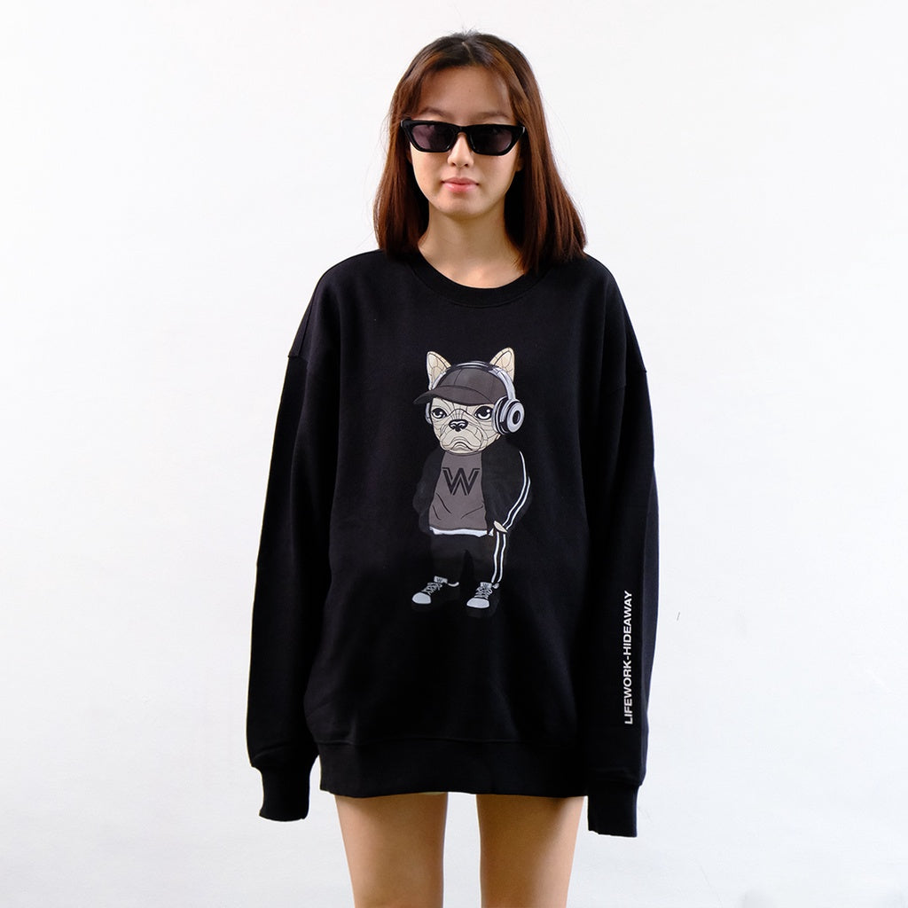 LifeWork Headset Dog Sweatshirt White