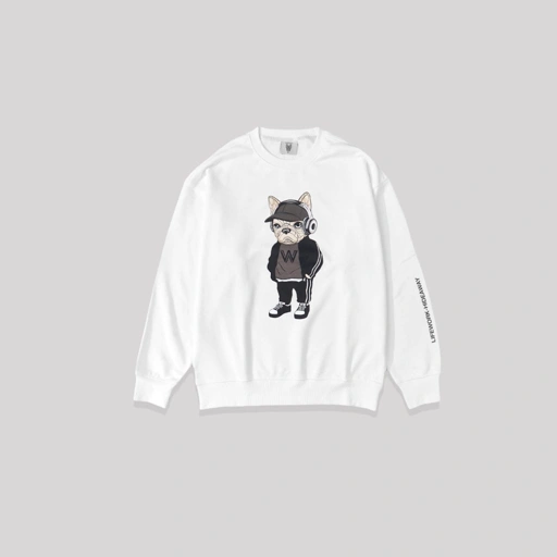 Image of LifeWork Headset Dog Sweatshirt White