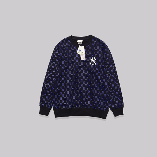 Image of M7B NY Monogram All-Over Sweatshirt Navy