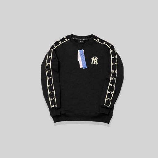 Image of M7B Diamond Monogram Tape Sweatshirt Black