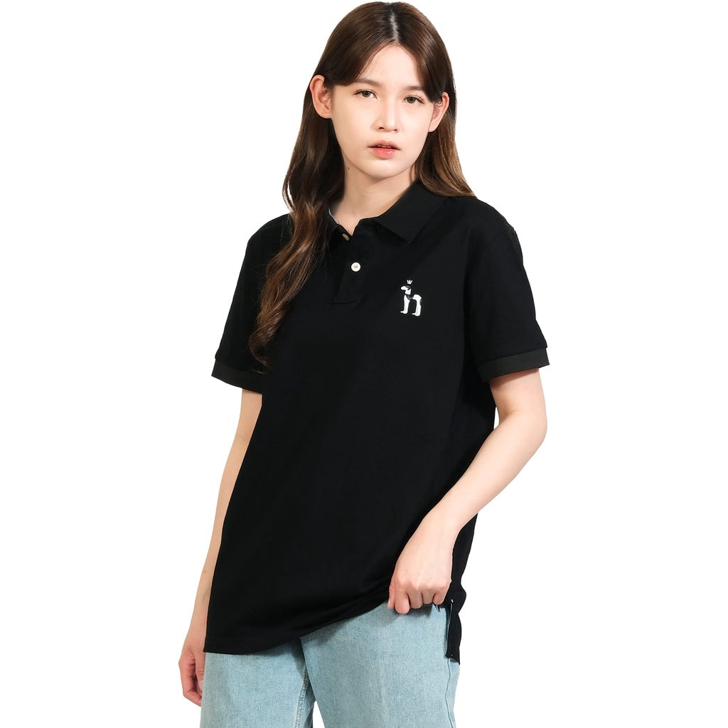Hazzys Leather Patch Polo Shirt