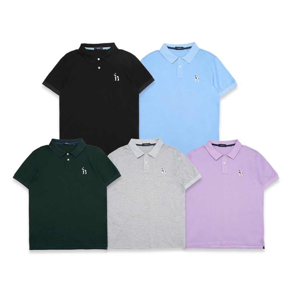 Hazzys Leather Patch Polo Shirt