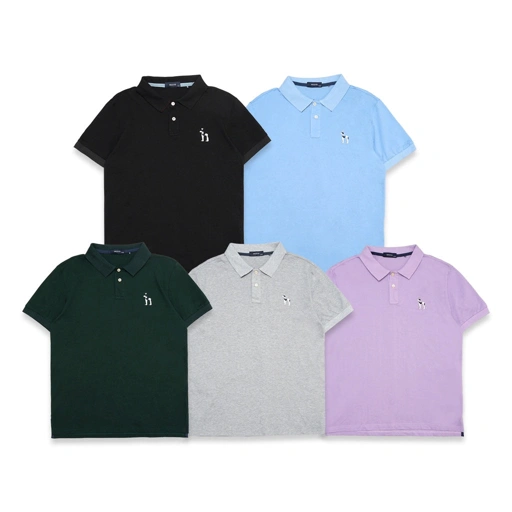 Image of Hazzys Leather Patch Polo Shirt