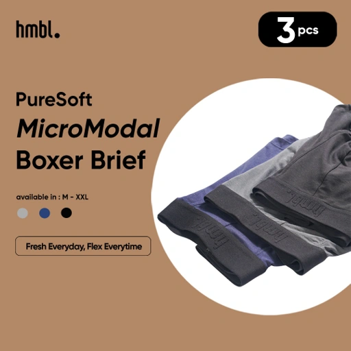Image of (PACK OF 3) hmbl Men MicroModal Boxer Brief