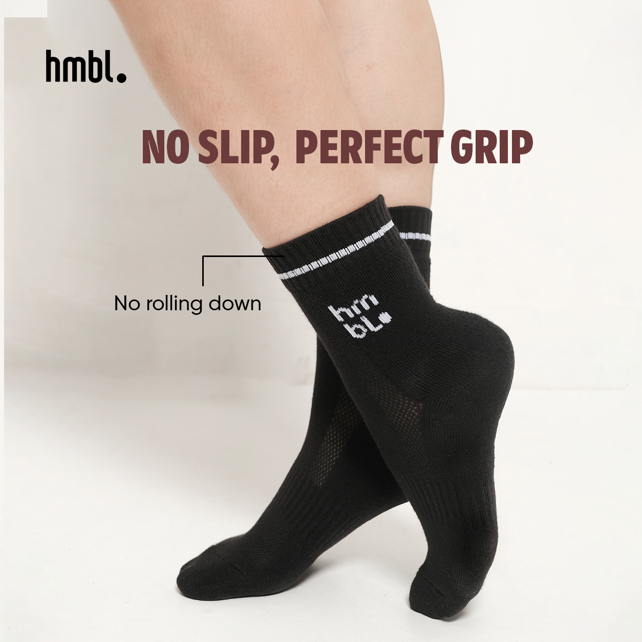 (PACK OF 2) hmbl Unisex Comfort Socks 