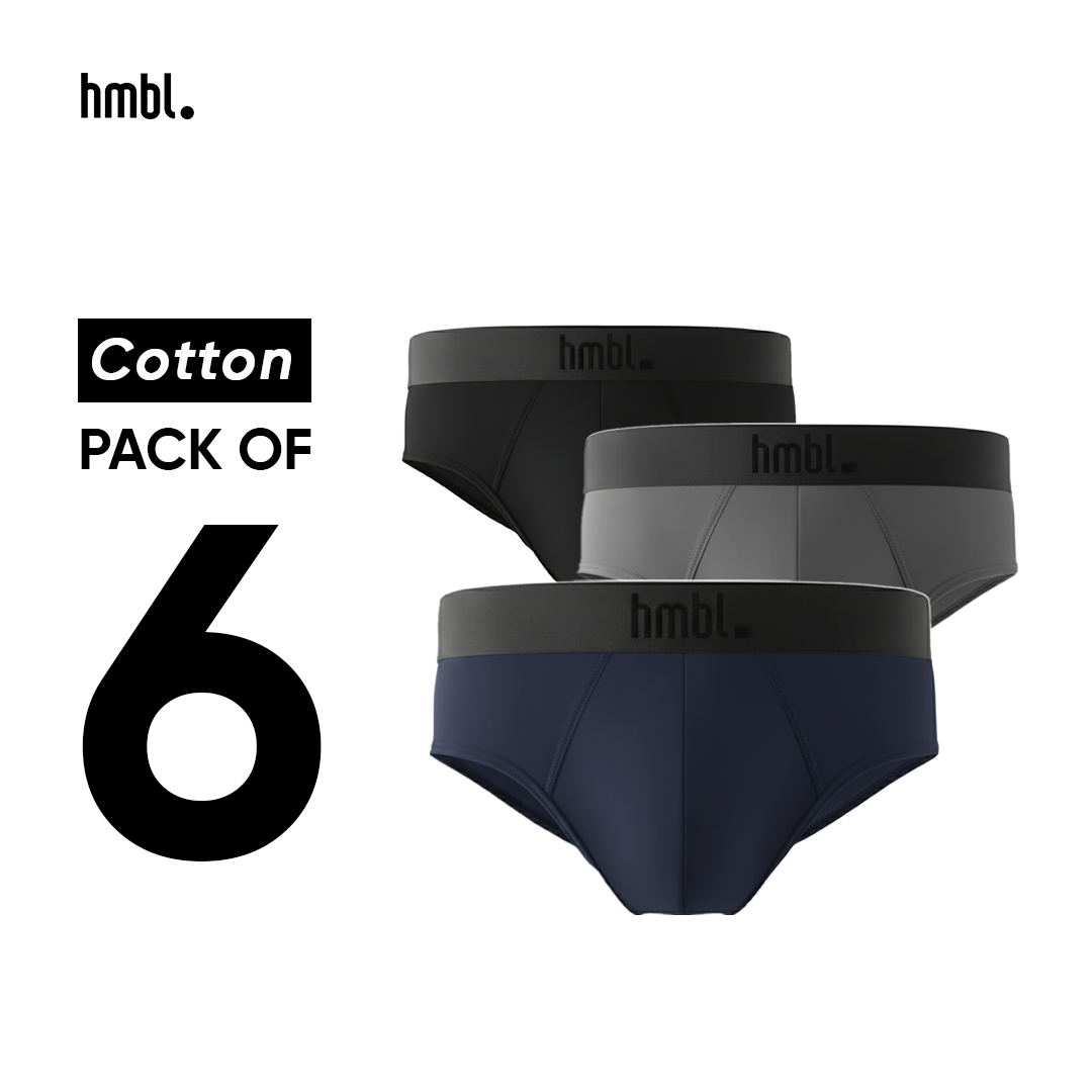 (PACK OF 6) hmbl Men CloudSoft Cotton Brief