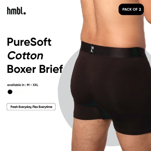 Image of (PACK OF 2) hmbl Men Cotton Boxer Brief
