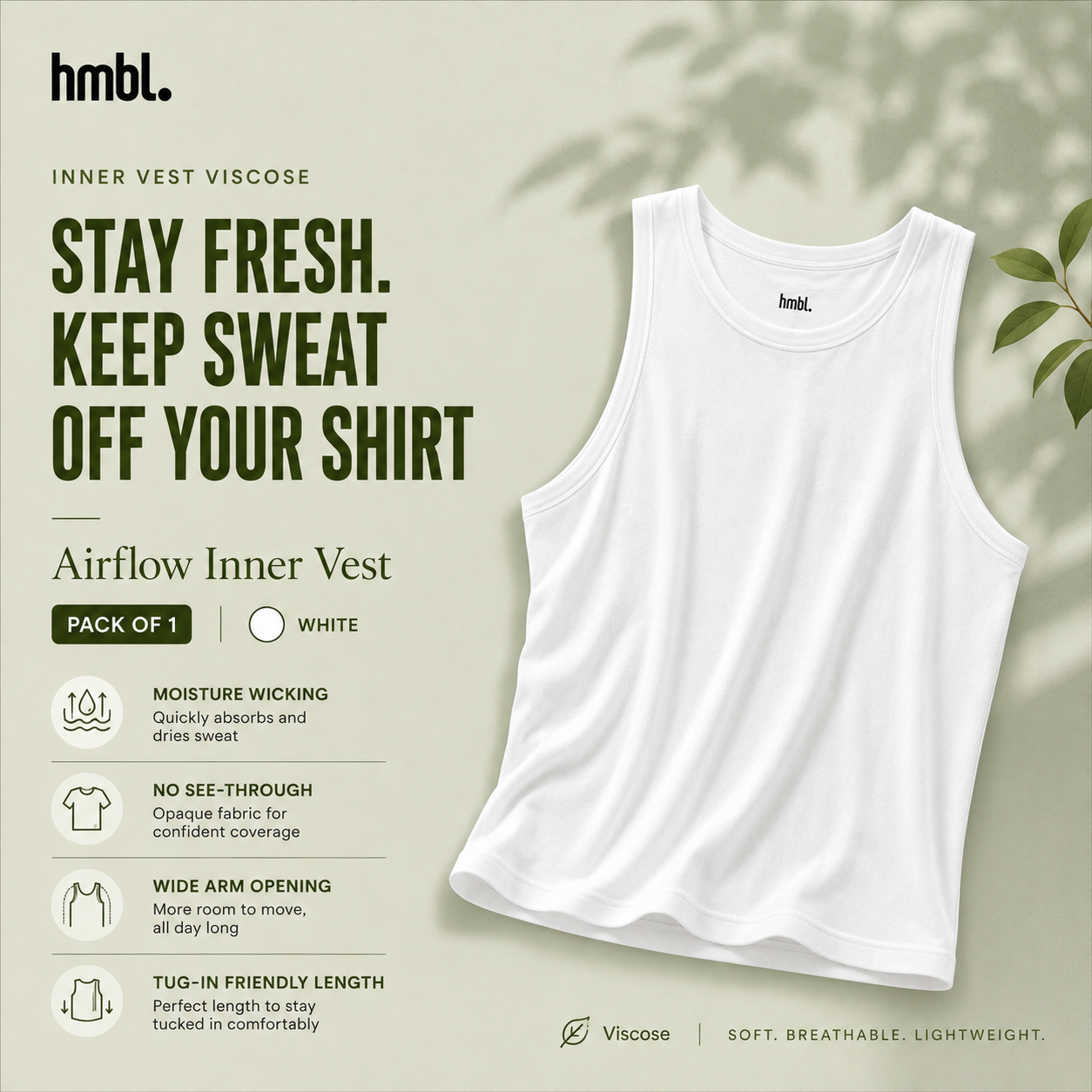 (PACK OF 1) hmbl Unisex Tank Vest